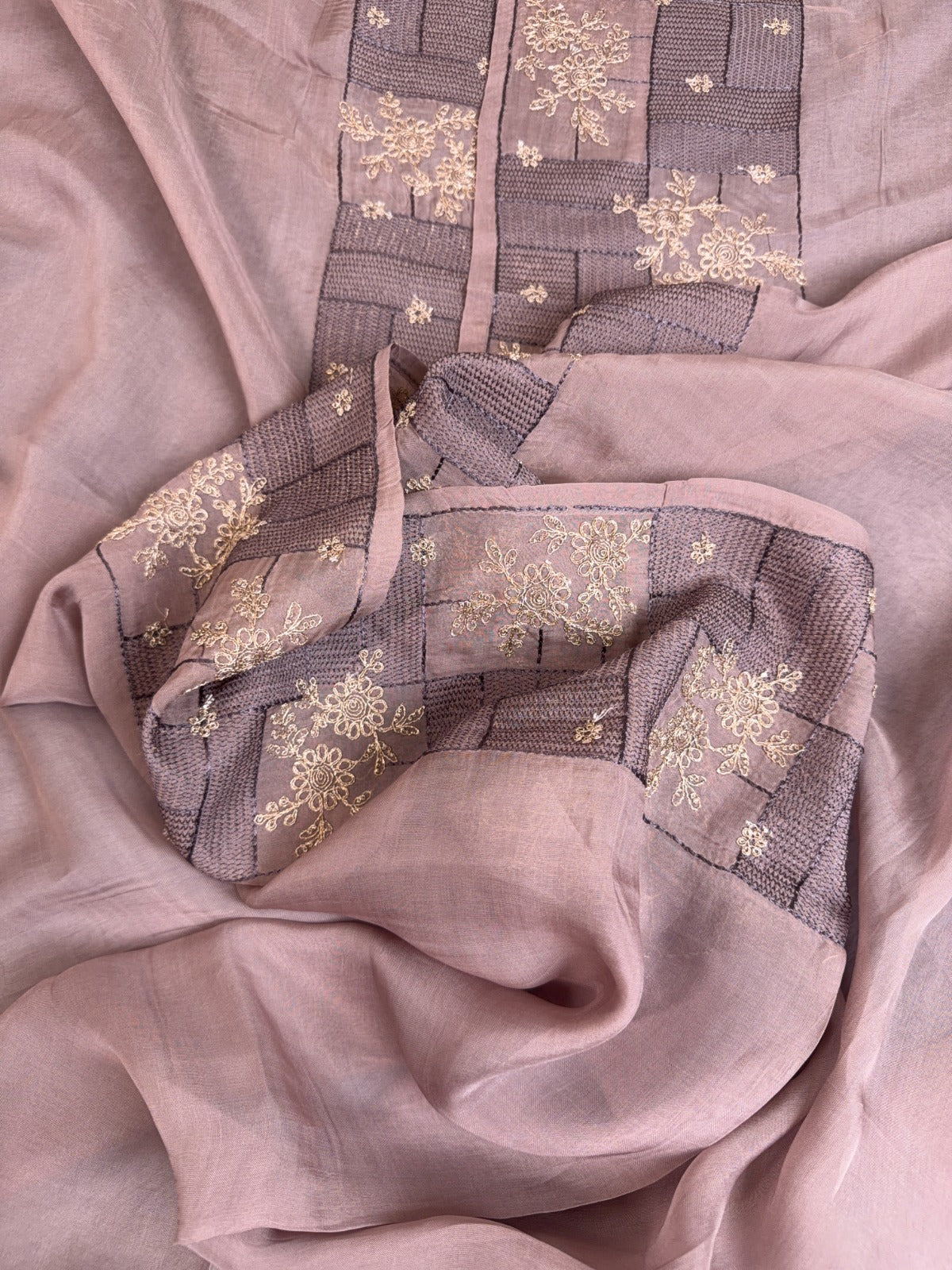 Luxurious Banarasi Tissue Suit with Dorri and Knots Work