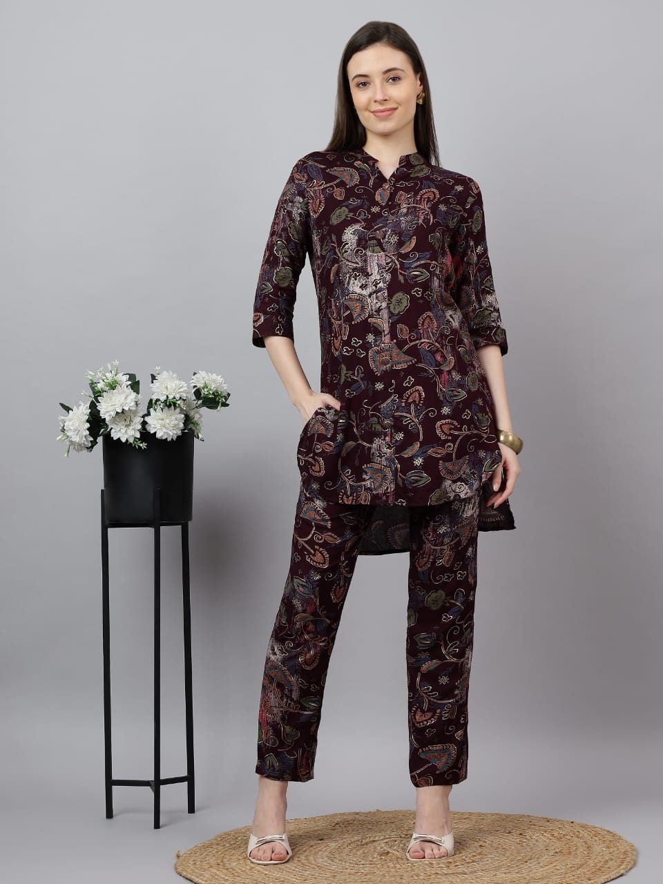 Round Neck Kurta Set