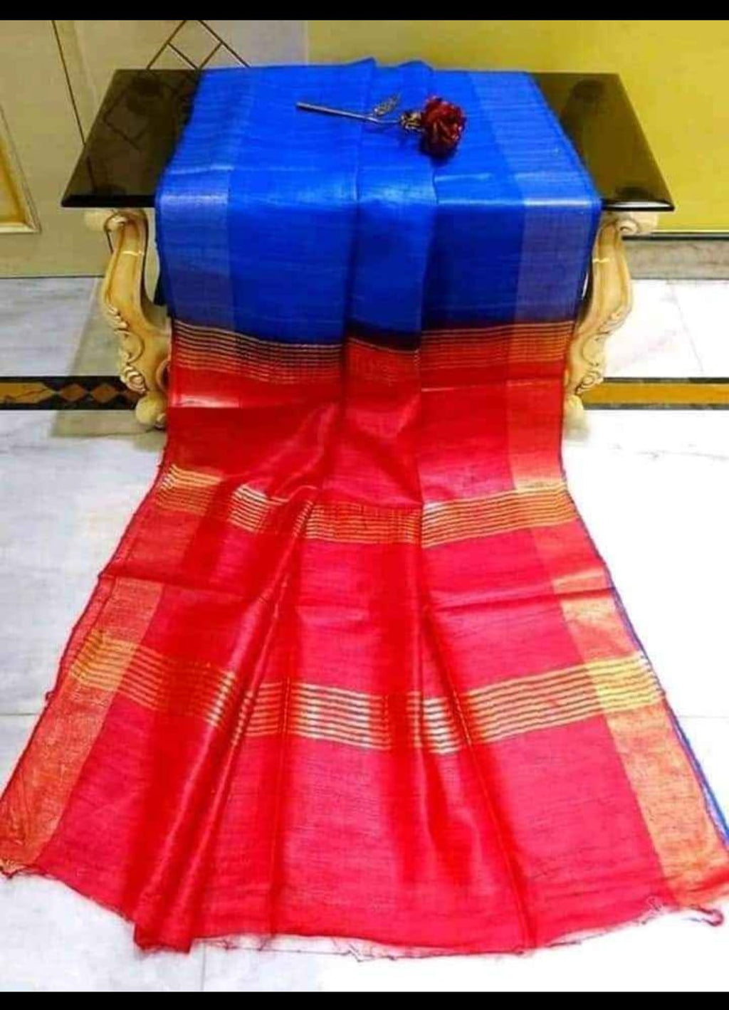 Pure tussar ghicha silk saree